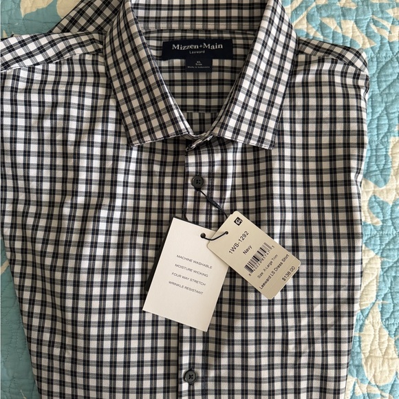 Mizzen+Main Other - Mizzen+Main Monochrome Plaid Men's Shirt